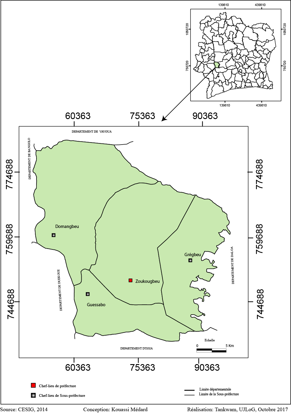 Localisation la zone d’étude