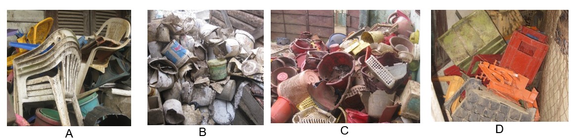 Catégories de déchets plastiques recyclés à Makepè-Missoke
